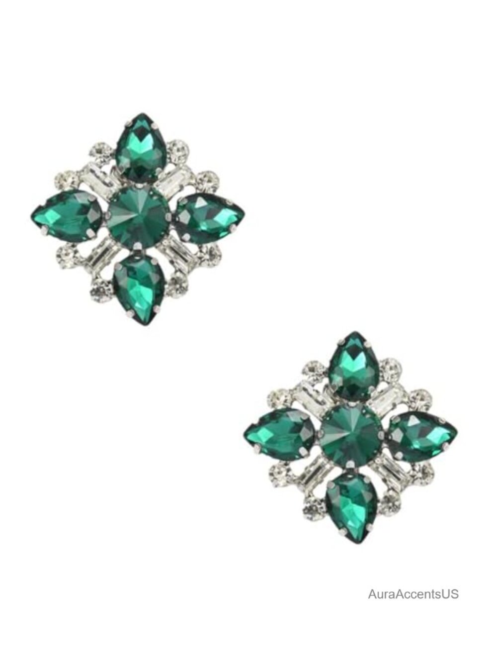 2 Pack Sparkling Crystal Shoe Clips Buckle Alloy Wedding Bridal Ornaments